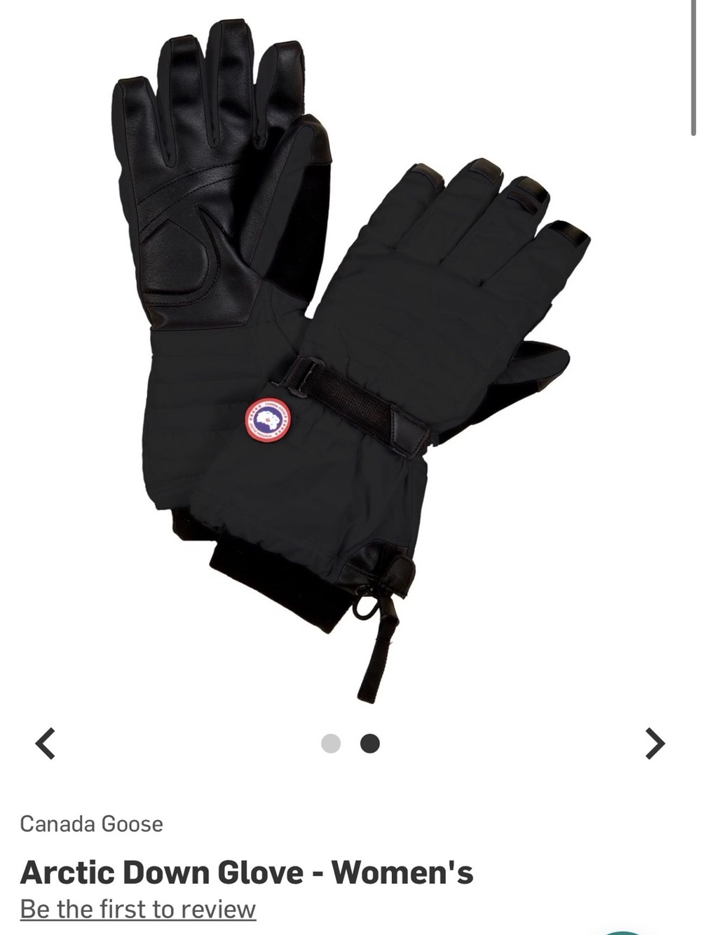 Canada Goose Women’s Insulated Arctic Gloves in Black